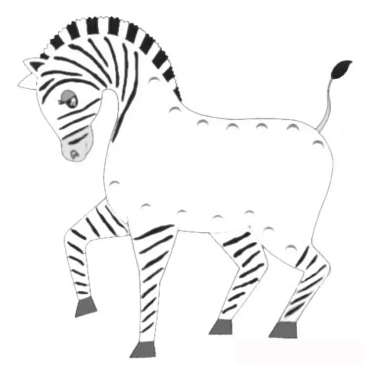 zebra coloring pages without stripes - photo #34